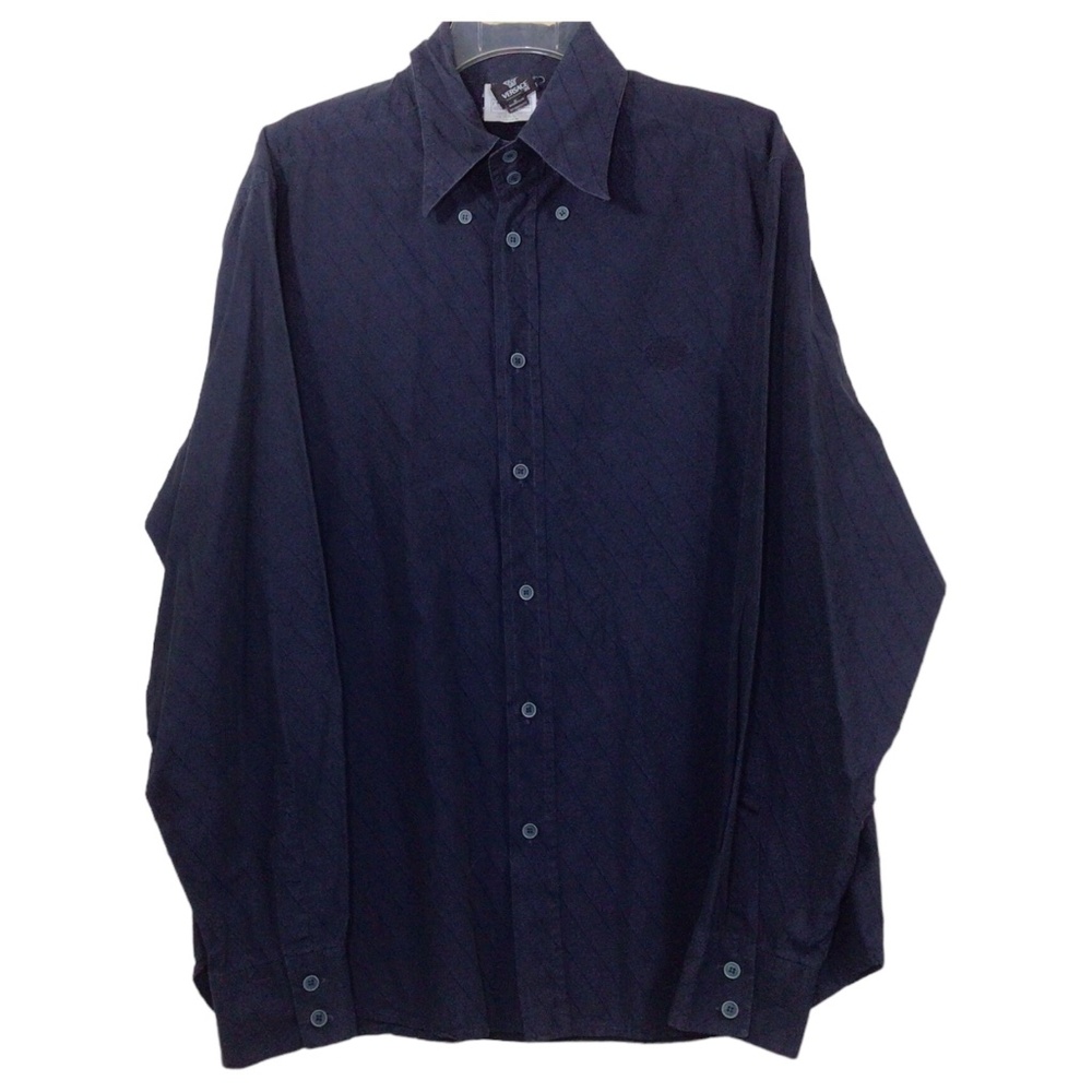 Vtg Versace Jeans Couture Ittierre Spa Striped Button Down Shirt Size XL 16.5